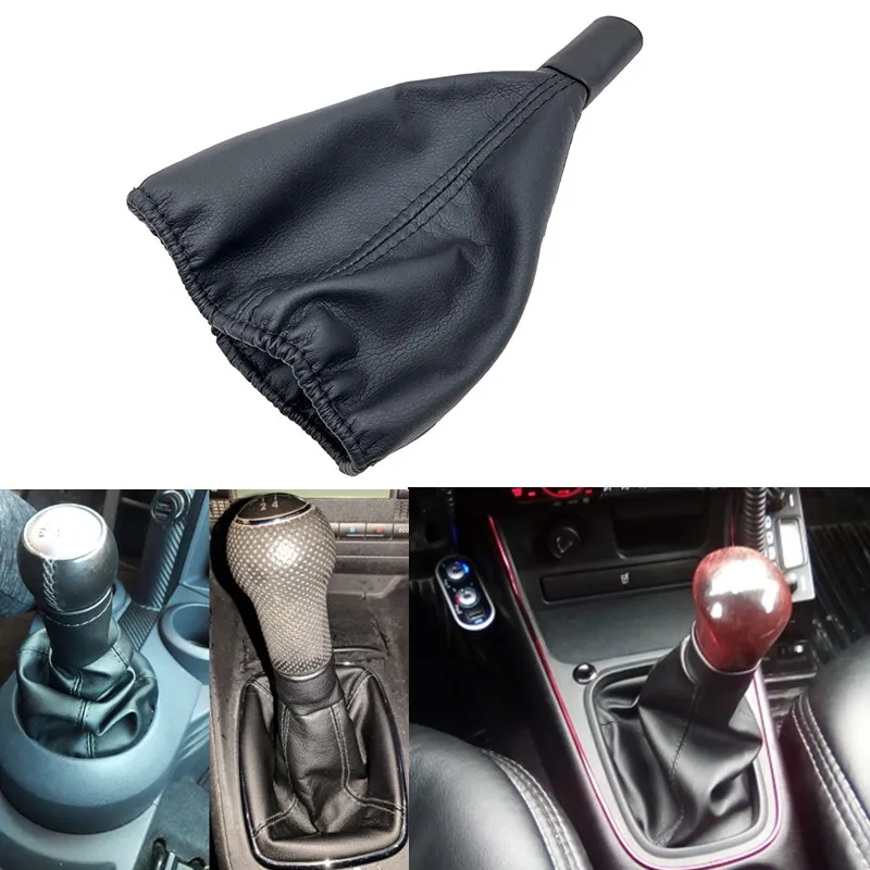 

Universal PU Leather Gear Shift Knob Collars Manual Shifter Boot Cover Gaiter Car Styling Accessories For VW Toyota Ford Audi