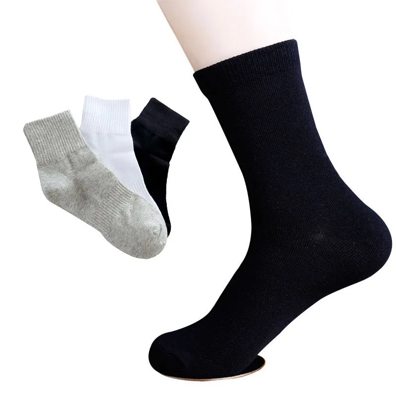 5 Pair Of Cotton Men Sock Solid Color Vintage Men Sock Leisure Men Socks In The Tube Deodorant