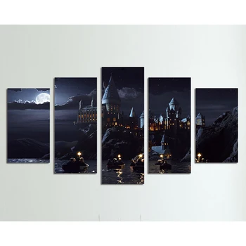 

5d DIY Diamond Rhinestone embroidery Magic School Castle 5pcs diamond painting Cross Stitch mosaic decoration paintin