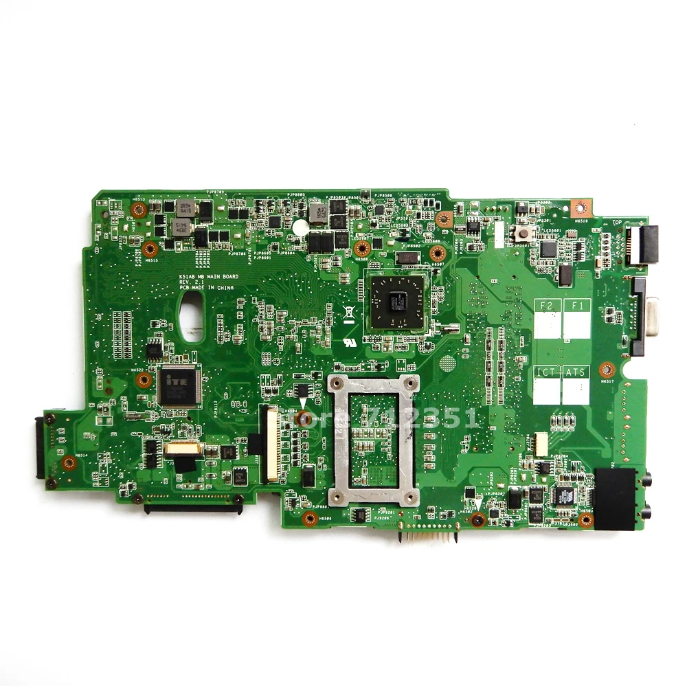 K51AE placa base REV 2.1For ASUS K51AC K70AC X7AC X7AE K70AE K51AB K70AB K70AF K70AD placa base de computadora portátil 90R-NYRMB1000Y prueba 100%
