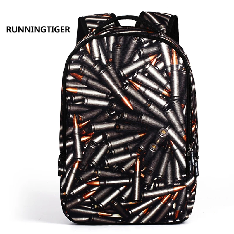 Рюкзак RUNNINGTIGER для женщин крутой объемный рюкзак с рисунком в виде черепа и