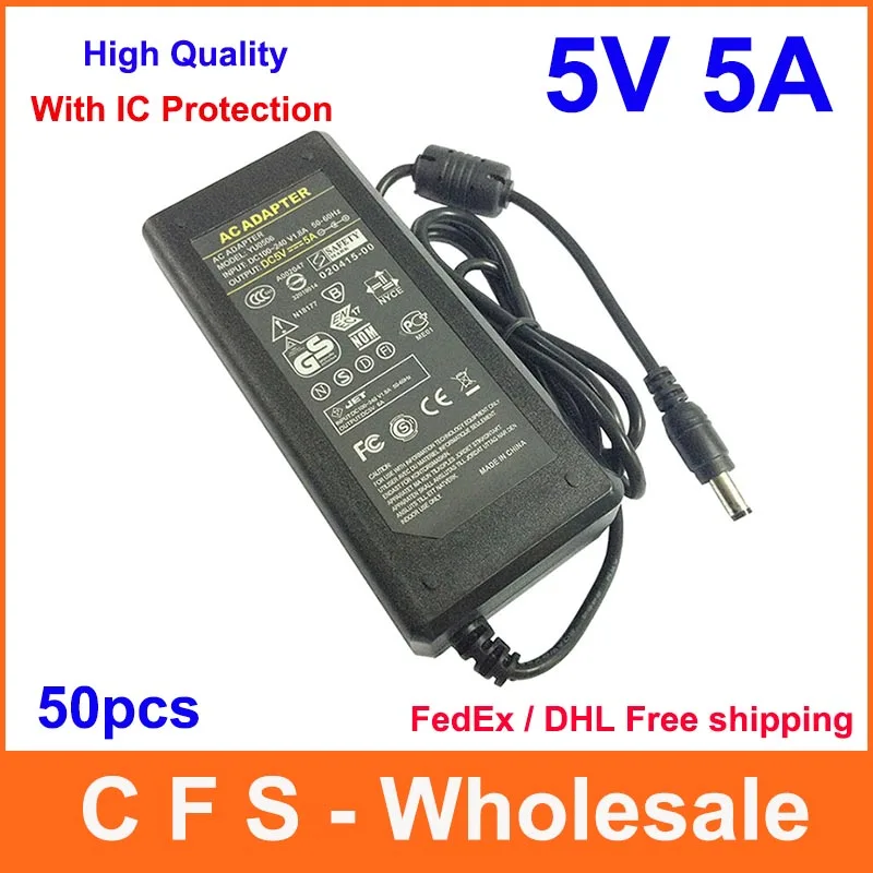 ac dc 5v 5a led power supply 25w adapter lighting transformer for