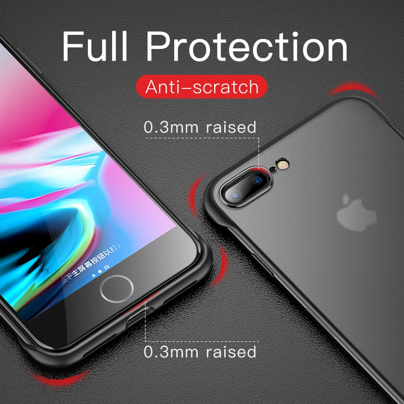 Msvii Frameless Case for iPhone 7 Case Silicone Clear for iPhone 8 Case for iPhone X/6/6S/Xs/Xr Coque 8 Plus Funda Xs Max Cover