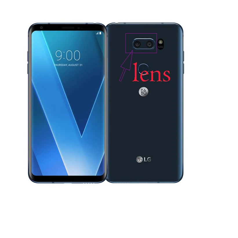 Качественная новая задняя камера со стеклянным объективом для LG V30 с клеем