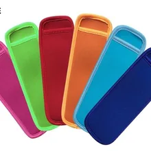 Антифриз пакеты для мороженого на палочке морозильные держатели мороженого многоразовый лед поп рукава мешок-яркие цвета неопрена