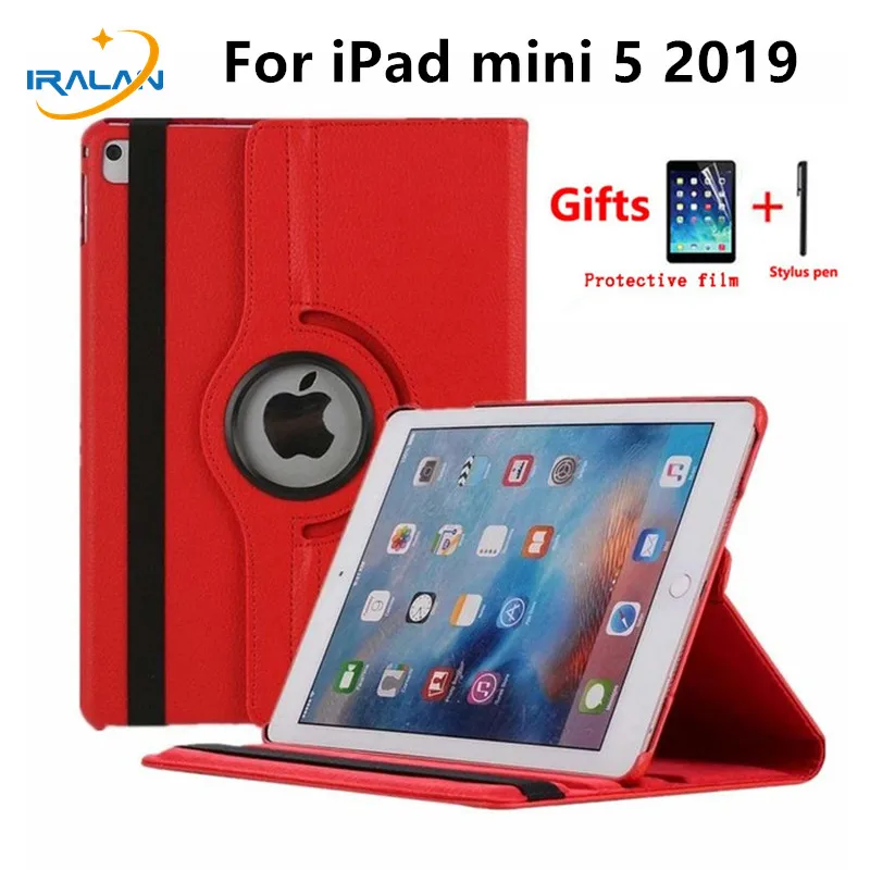 

360 Degree Rotating Leather Smart Case for Apple iPad mini 5 2019 7.9 inch Cover for iPad mini 4 A1538 A1550 Coque Funda+Stylus