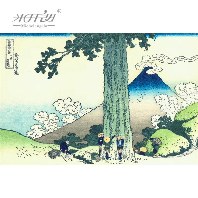 Микеланджело деревянный пазл Ukiyoe 36 просмотров Маунт Fuji Mishima Pass Kai Province Hokusai обучающая игрушка живопись Декор