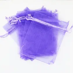 25x35 см (9.8 "х 13.7") 300 шт. Фиолетовый мешочек из органзы большой свадебный Косметика подарки ювелирные изделия упаковки Сумки милый drawstring сумка