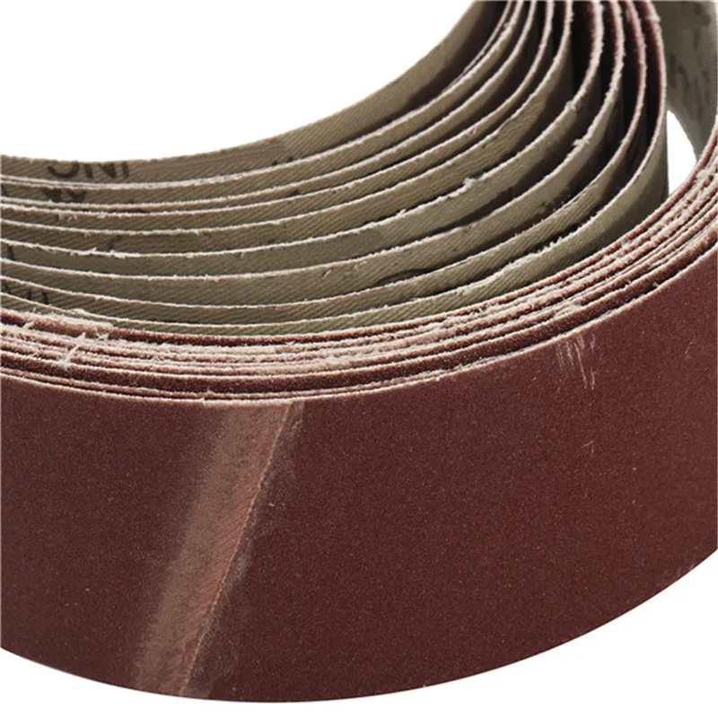 New 10pcs 40 to 1000 Grit 30mm x 540mm Sanding Belts For Angle Grinder Belt Sander Attachment Durable