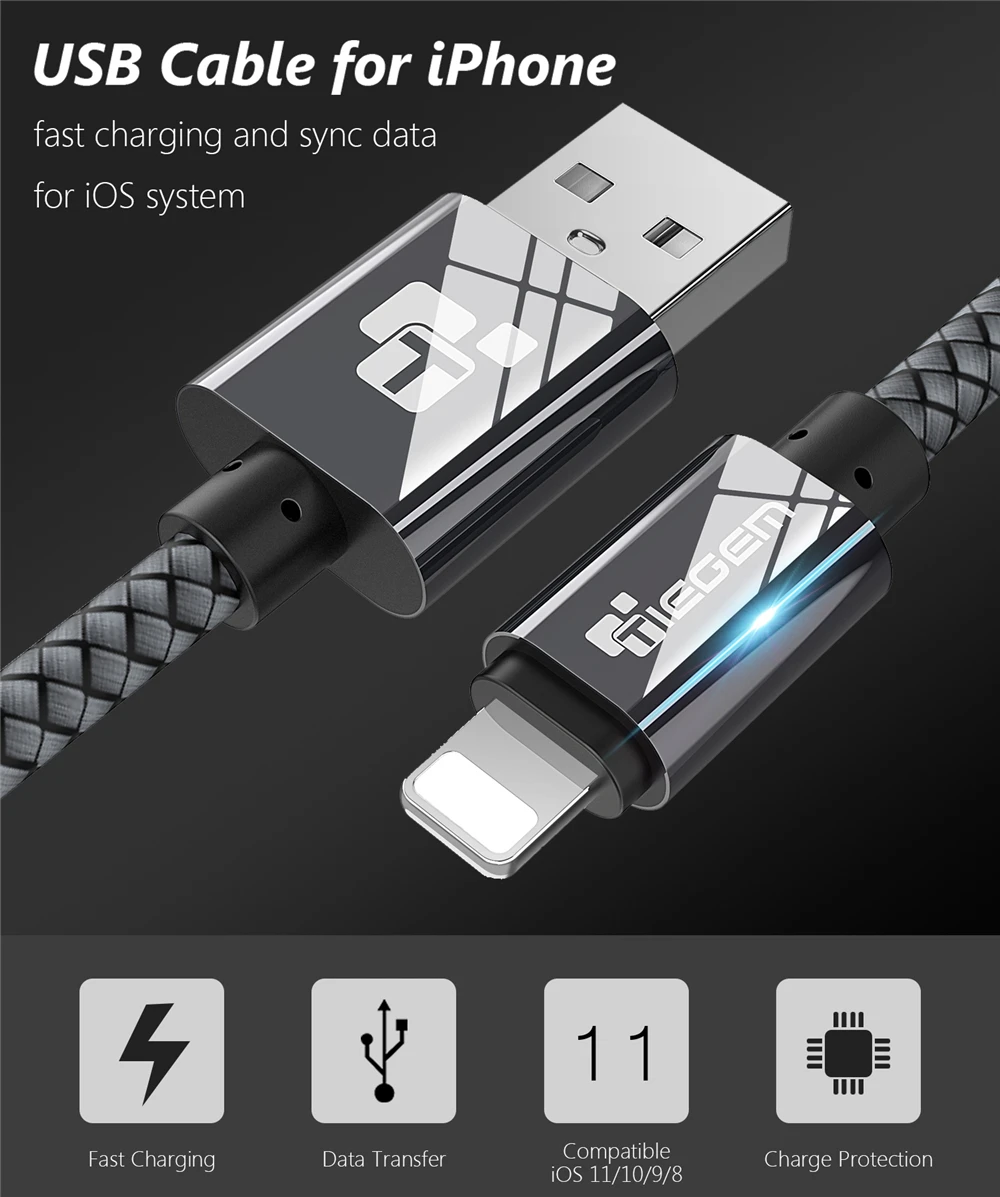 Cabo de Dados para Iphone Cabos do Telefone Usb para Iphone Pacote Cabo Tiegem 2a Carregamento Rápido Carregador Usb 5 6s 7 Mais Móvel 50 8 x 2 phone cable