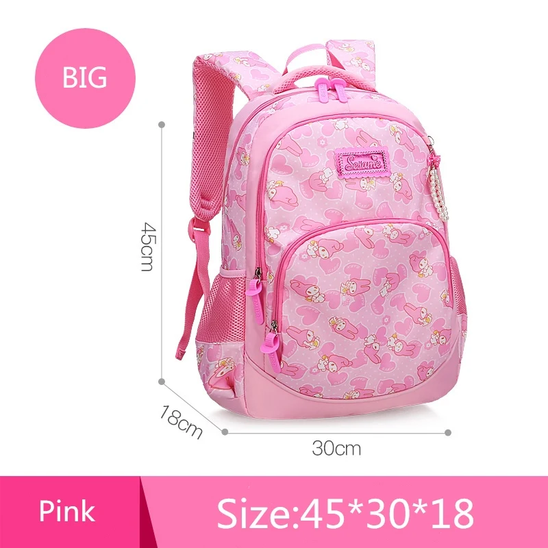 Ультра-светильник, детские школьные сумки для девочек, школьные рюкзаки принцессы, Детские рюкзаки с принтом, Детские ортопедические школьные рюкзаки, mochila - Цвет: BIG Pink