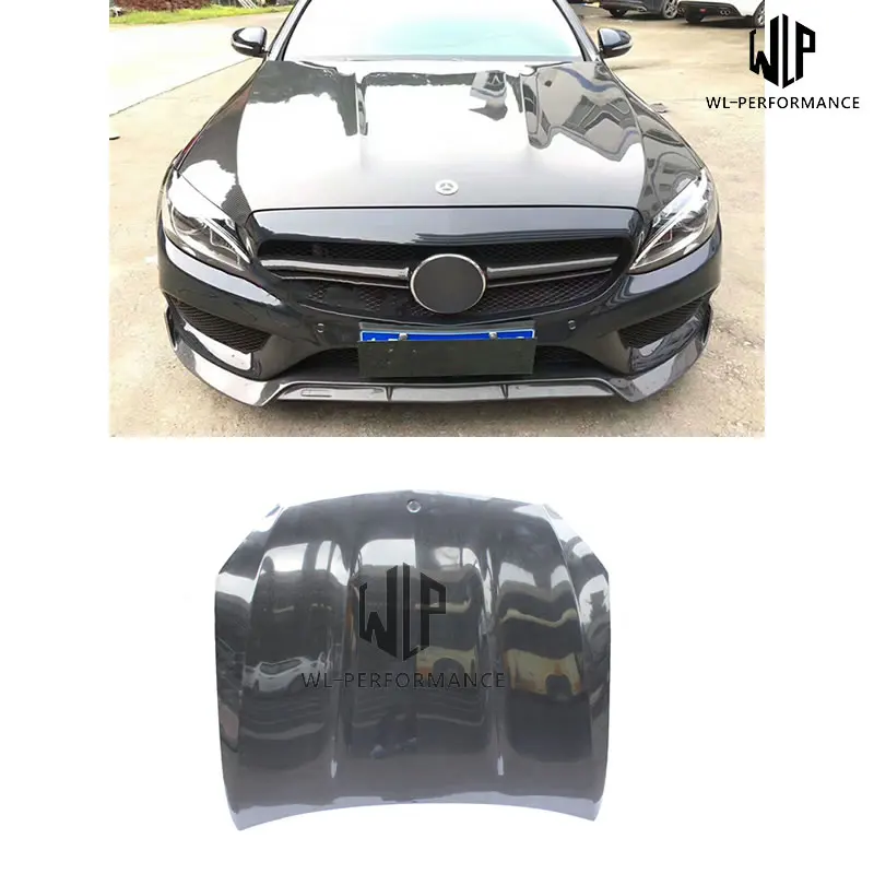 W205 капот из углеродного волокна двигателя Стайлинг автомобиля для Mercedes Benz C63 AMG