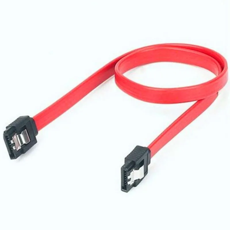 50pcs SATA Hard Drive Data Cable Connector With a Buckle Serial Hard