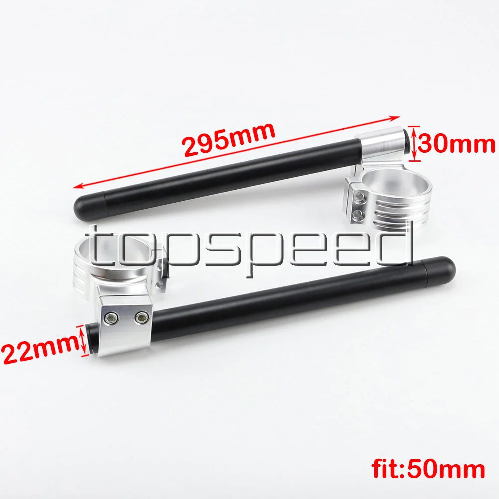 50 мм CNC черный/Серебряный высокий подъем Универсальный Регулируемый зажим на ручка для мотоцикла