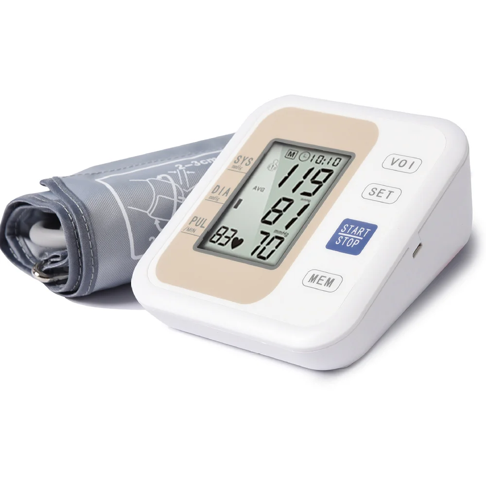 

3sets Digital Blood Pressure Monitor Tonometer Medical Equipment Measuring Heart Beat Meter Machine Sphygmomanometers