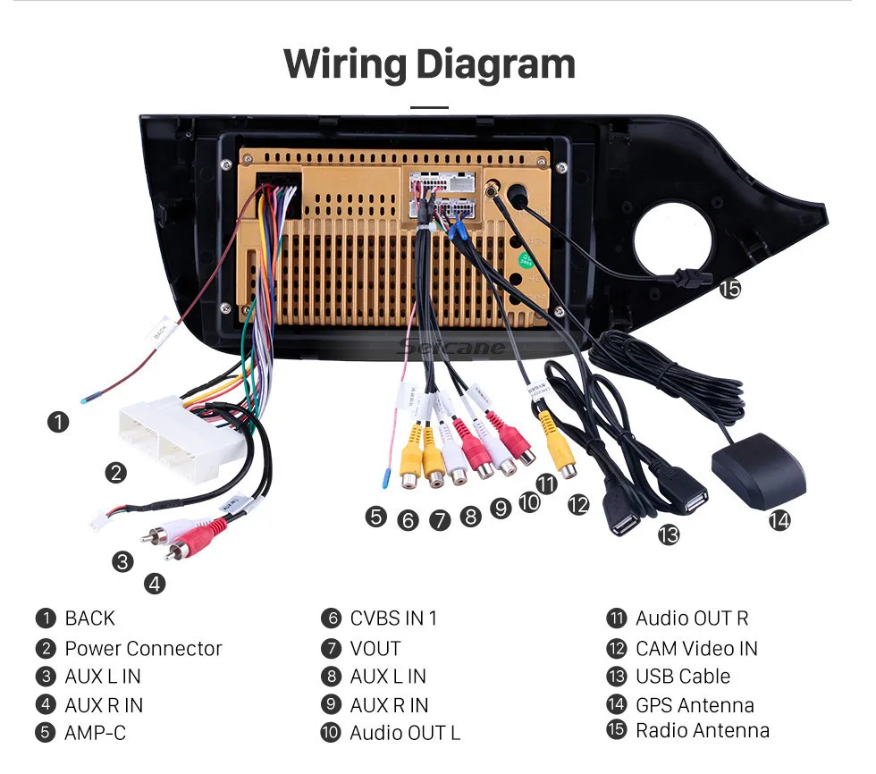 Top Seicane 9" Android8.1 Stereo Multimedia Car GPS 2Din Radio Player For Kia Ceed LHD  2012 2013 2014 with Quad Core Bluetooth Wifi 21