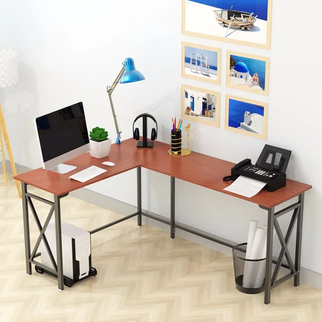 L Shaped Computer Desk Laptop Table Home Office Workstation Desk