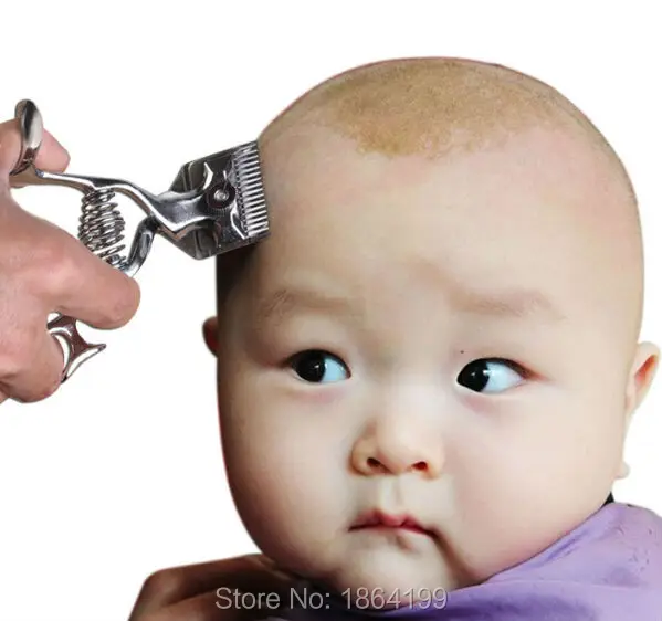 Vintage Barber Tools Hand pusher manual hair clipper Metal Portable