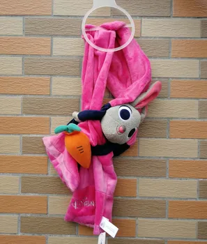 

Zootopia Judy Hopps Rabbit Bunny Kids Girl Plush Knitted Scarf Animal Head Neckerchief Winter Warm