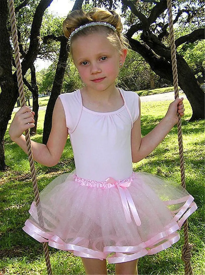 New Fashion 2015 7 Color Summer Girl Tutu Skirt With Elasticized Satin