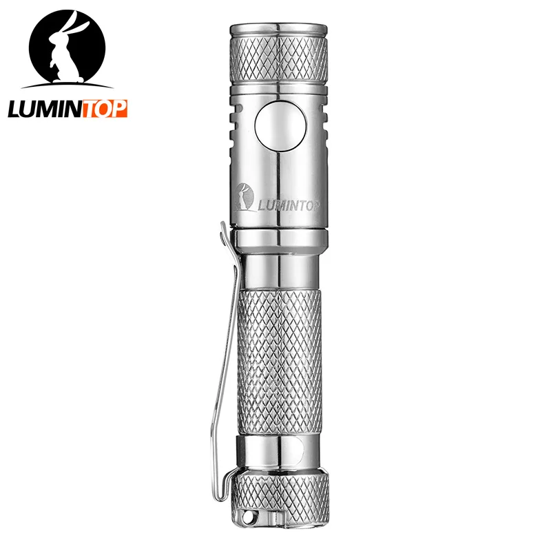 LUMINTOP Mini Flashlight Ant Stainless Steel MaterialCREE XP-G2 R5 120 Lumens LED AAA Battery Type Reversible Clip EDC Torch LUMINTOP Mini Flashlight Ant Stainless Steel MaterialCREE XP-G2 R5 120 Lumens LED AAA Battery Type Reversible Clip EDC Torch