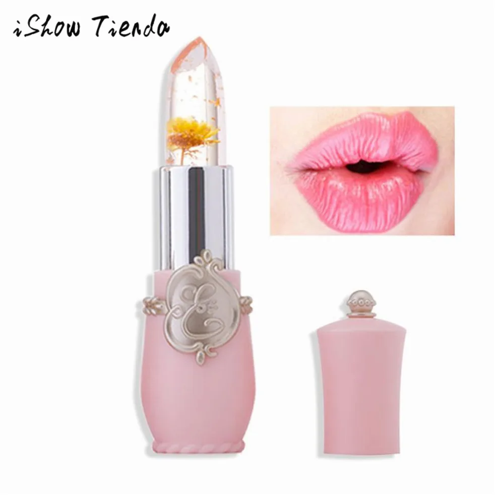 

ISHOWTIENDA SALE Aroma 6 Colors Beauty Bright Flower Crystal Jelly Lipstick Magic Temperature Change Color Moisturizer Lip Balm