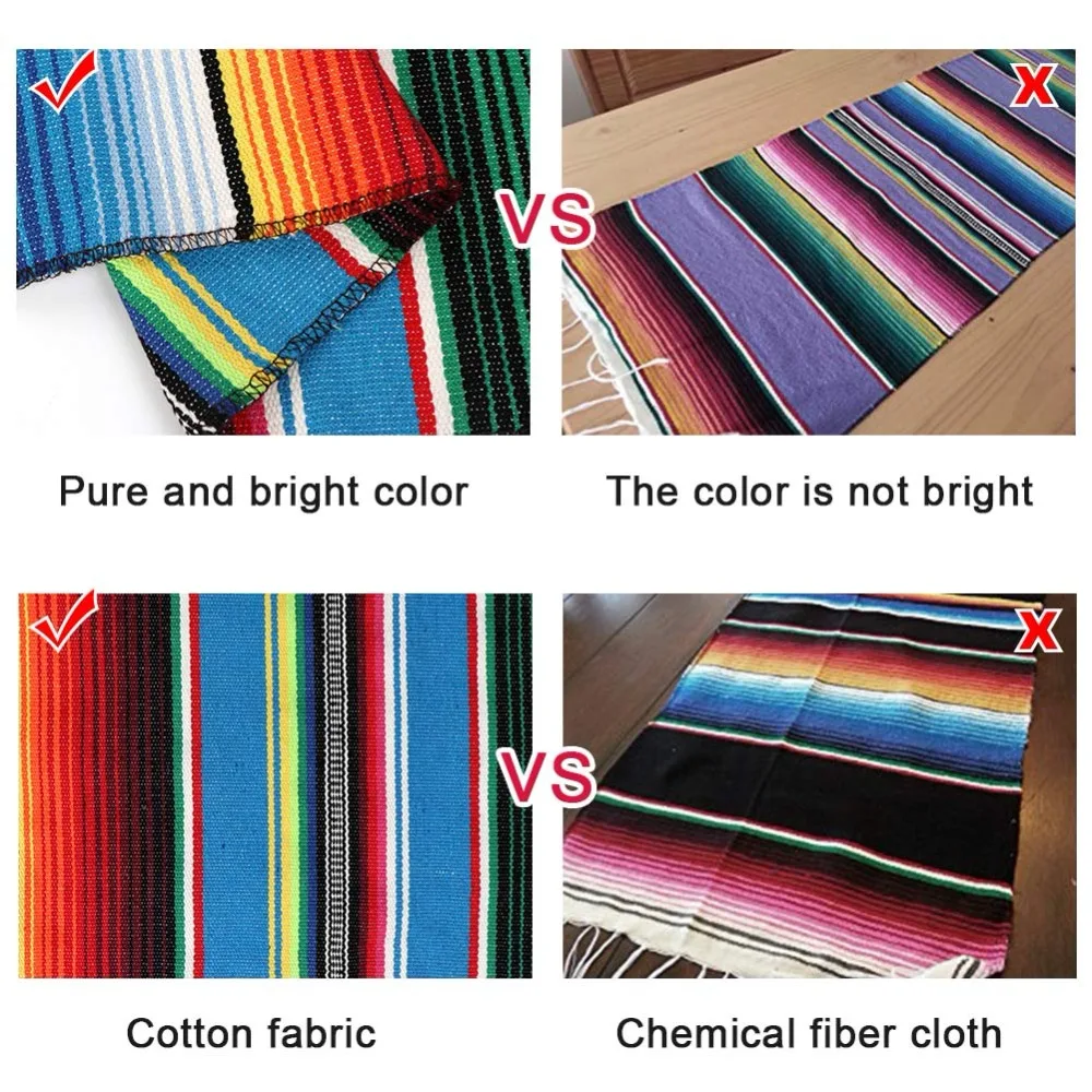 OurWarm Мексиканская Serape настольная дорожка Fiesta тематическое украшение для