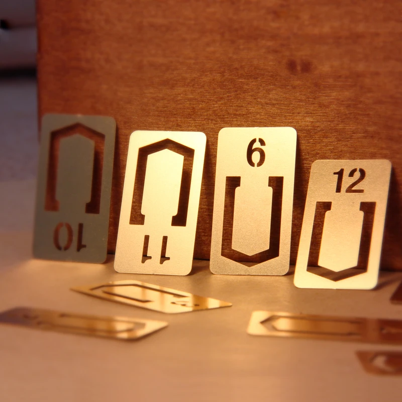 12 Pcs Vintage Copper Bookmark Clips Mini Reto Metal Book Marker For