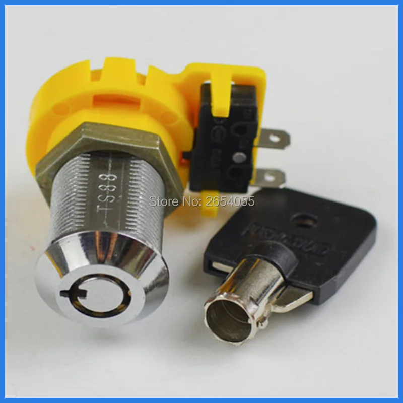 10 pcs 30mm widely used round key 2 plugs micro switch lock electronic door lock with same keys