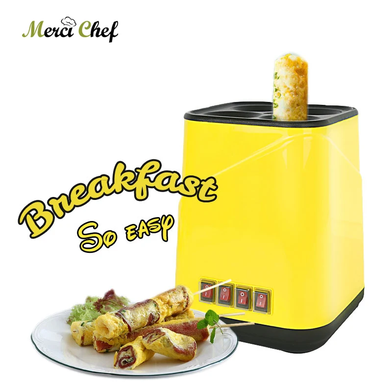 

4 Holes Multifunction Fried Egg Breakfast Egg Roll Sausage Machine Egg Cup Remove Plug Not Sticky Pot Food Processors