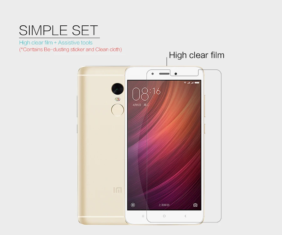 

2pcs/Lot NILLKIN Super Clear Anti-fingerprint Protective Film OR Matte Screen Protector For Xiaomi Redmi Note 4 5.5inch HD Film