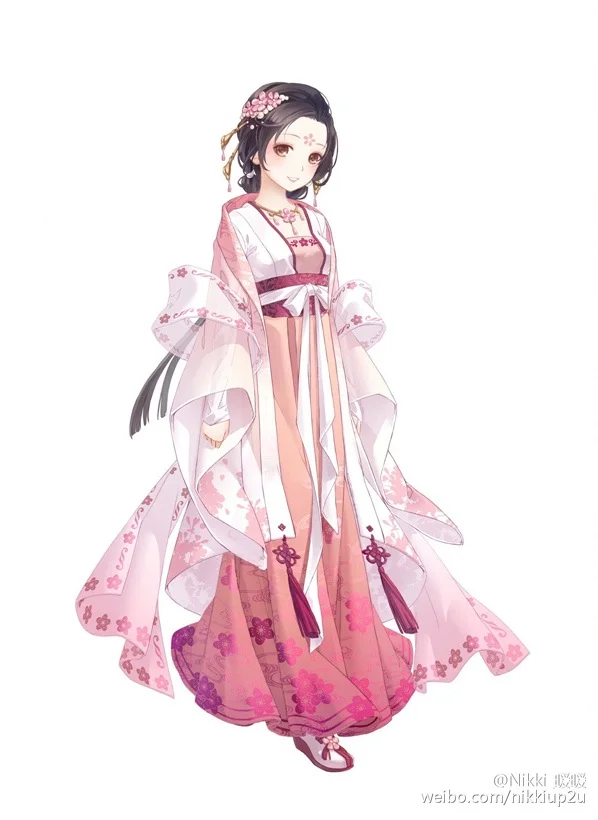 

Que Qiao Xian ZhiNv Fairy Nikki Around the World Series Pink Costume Hanfu Stage Performance or Cosplay Costume Female