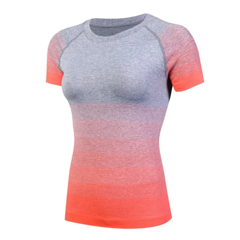

Lady's T-Shirt Tights Running Compression Under Base Layer Fast Dry Sports Slim Elastic Compression T-Shirt Tops