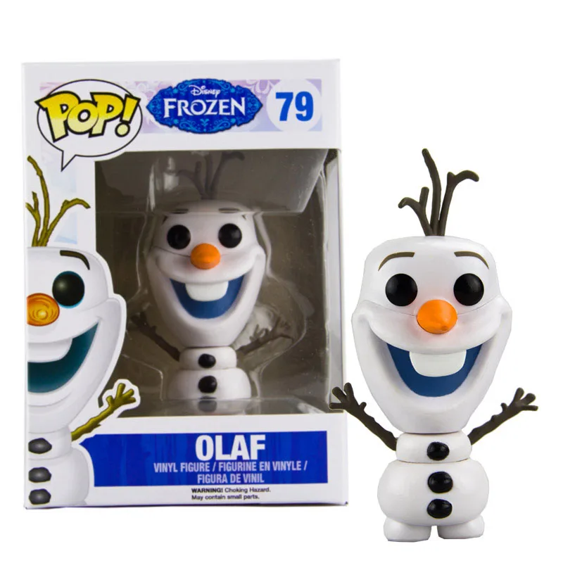 FUNKO POP Disney Cartoon Movie Frozen OLAF #79 PVC Action Figure brinquedos Collection Model toys for Children birthday Gift