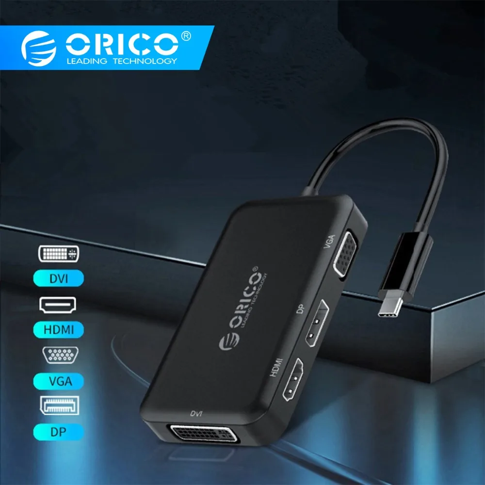ORICO Type C HUB USB C to HDMI VGA 1080P Video Converter DP Displayport