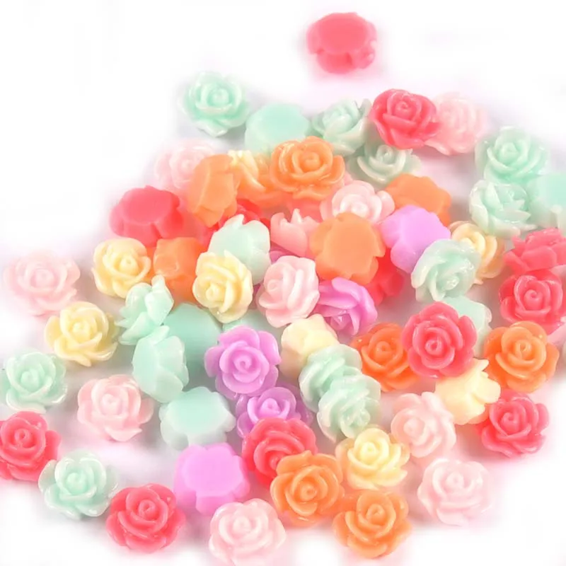 Kar k g l Flatback re ine Cabochons 100 adet 5mm el sanatlar ablonlar i 
