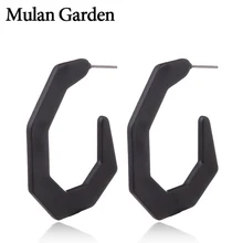M& G черные геометрические акриловые серьги-кольца для женщин, большие синие модные серьги из ацетата и смолы, ювелирные изделия из смолы, аксессуары