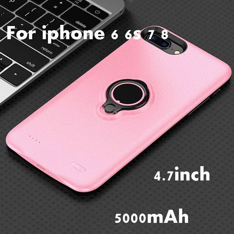 6 6s 7 8 Pink 2500/3700/5000/7200 мА/ч, Батарея Зарядное устройство чехол для iPhone 6 6S 7 8 плюс Батарея чехол ультра тонкий внешний Мощность Bank зарядное устройство чехол - Цвет: 6 6s 7 8 Pink