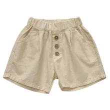Одежда для малышей Шорты для малышей Новые летние капри корейские Детские однотонные Хлопчатобумажные Шорты повседневные штаны для мальчиков и девочек