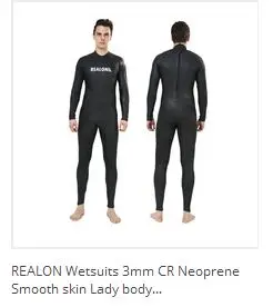 REALON полный Гидрокостюмы 3 мм неопреновый Гладкий костюм для кожи Скуба-Дайвинг подводное плавание мужской костюм для серфинга гидрокостюм для триатлона - Цвет: CR smooth skin