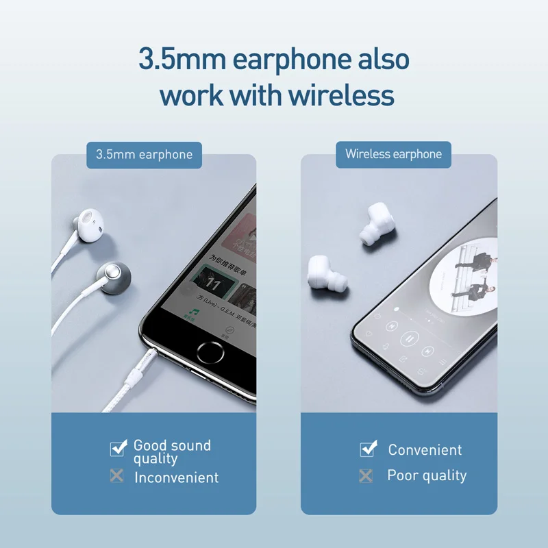 Baseus Bluetooth 5 0 Receiver For 3 5mm Jack Earphone Headphone Wireless Adapter 3 5 Jack Bluetooth Aux Audio Music Transmitter