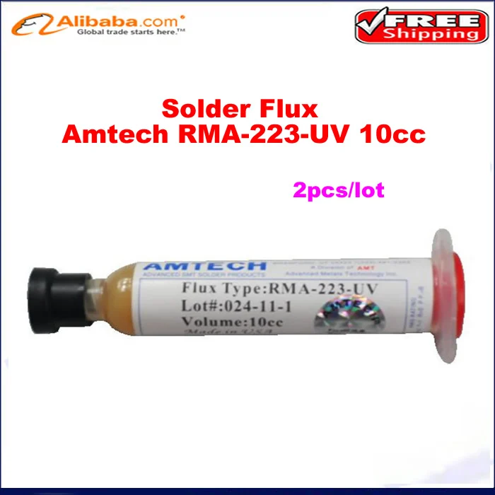 Free Shipping! 2 pcs/lot, Solder Flux Original Amtech RMA 223 UV 10cc ...