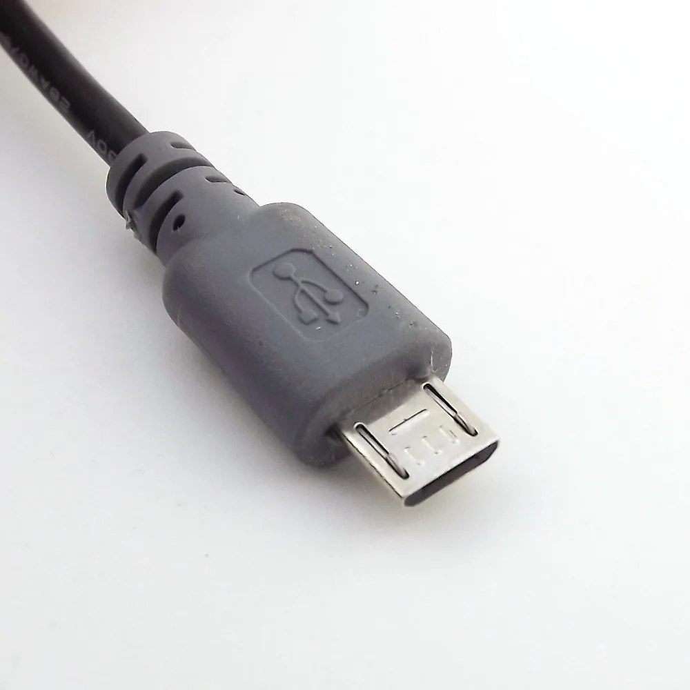 Переходник OTG с Micro USB Тип B папа на 5 контактный кабель передачи данных 20 см/1 м 3