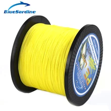 BlueSardine 500 м плетеная желтая плетеная рыболовная леска PE оплетка рыболовная проволока снасти 12lb-90lb