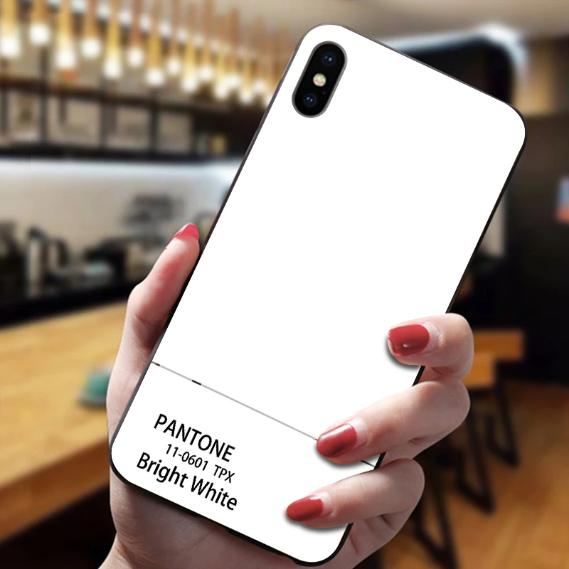 Pantone цветной чехол из закаленного стекла для телефона для iphone 5 6 7 8 6s 6s plus 7plus 8plus x xr xs xsmax - Цвет: 7