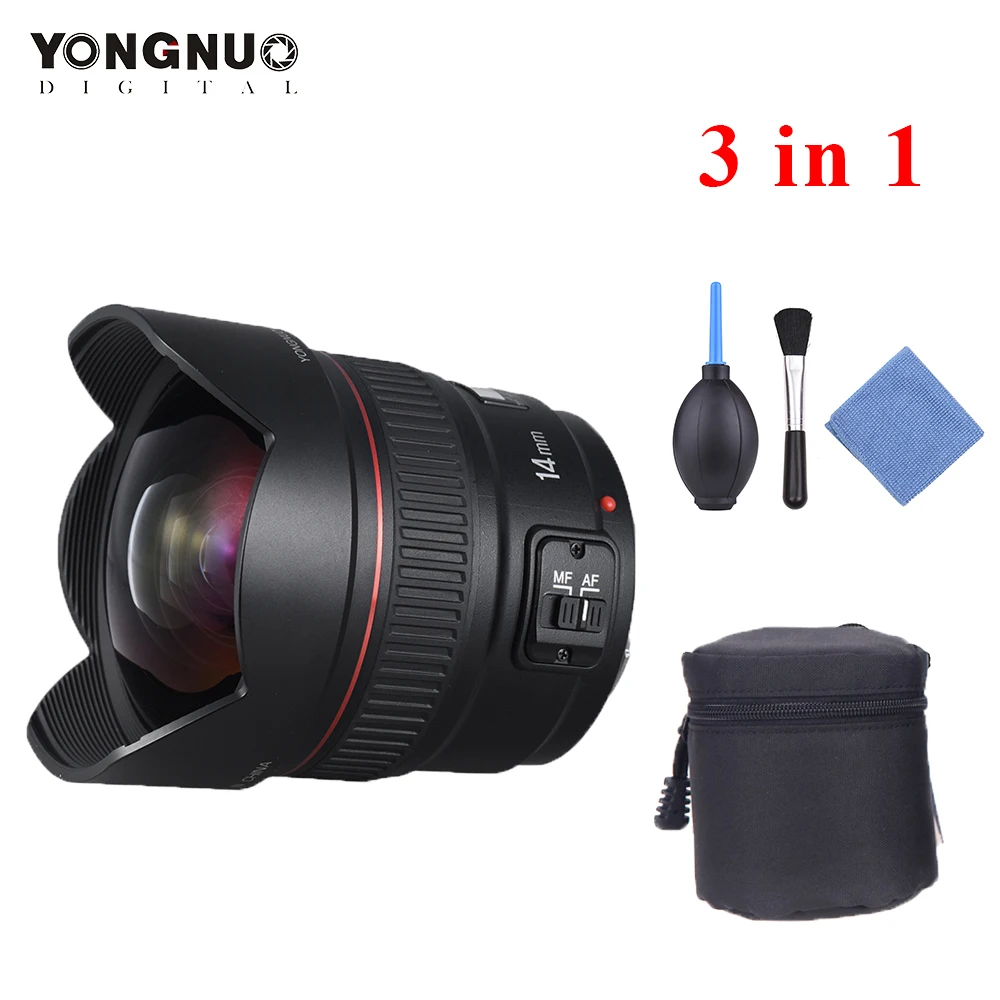 YONGNUO 14 мм F2.8 ультра-широкоугольный объектив yn14мм с автофокусом AF MF металлический крепежный объектив для камеры Canon 700D 80D 5D Mark III IV