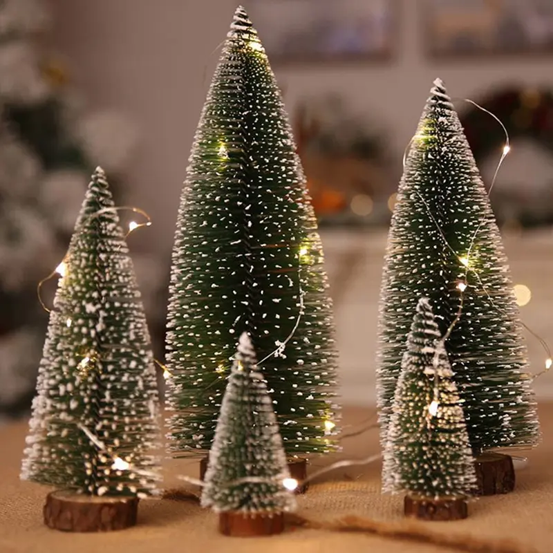 Buy Small DIY Christmas Tree Fake Pine Tree Mini Sisal