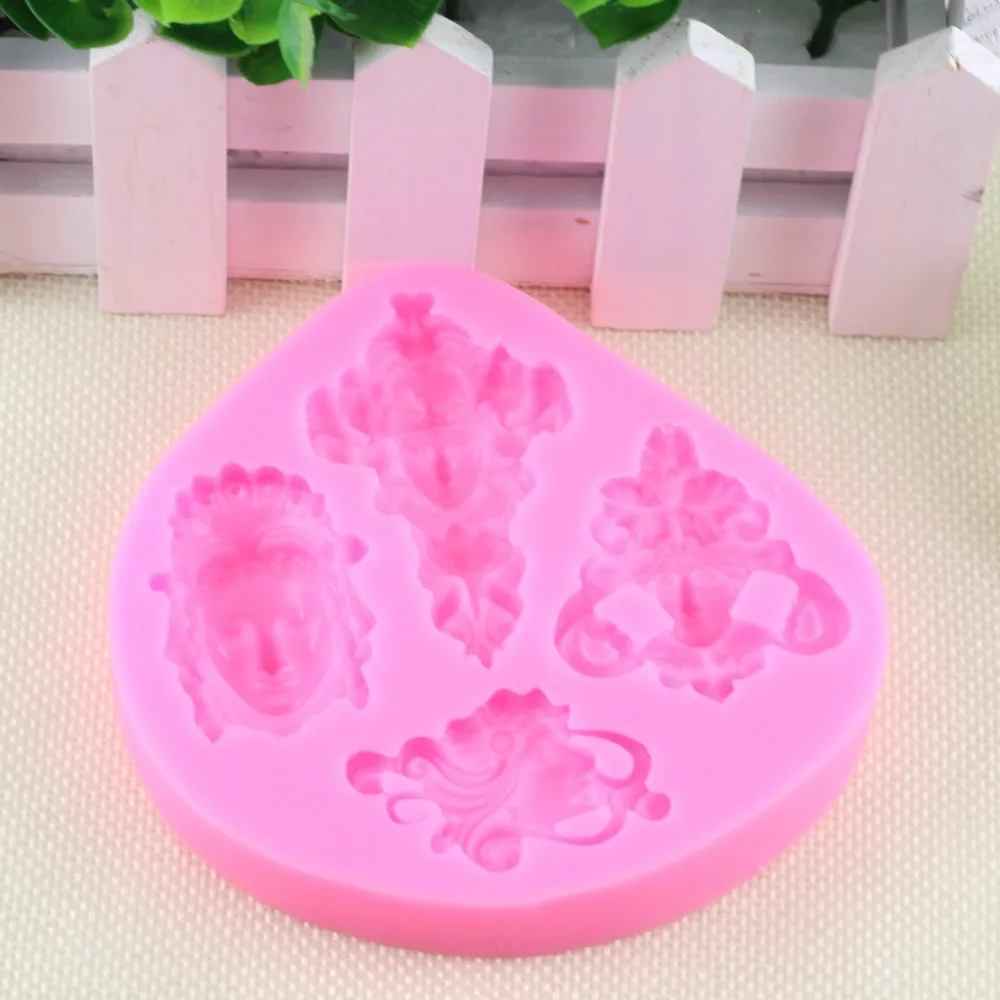 Vintage Art Nouveau Faces Formas De Silicone Mold Fondant ...