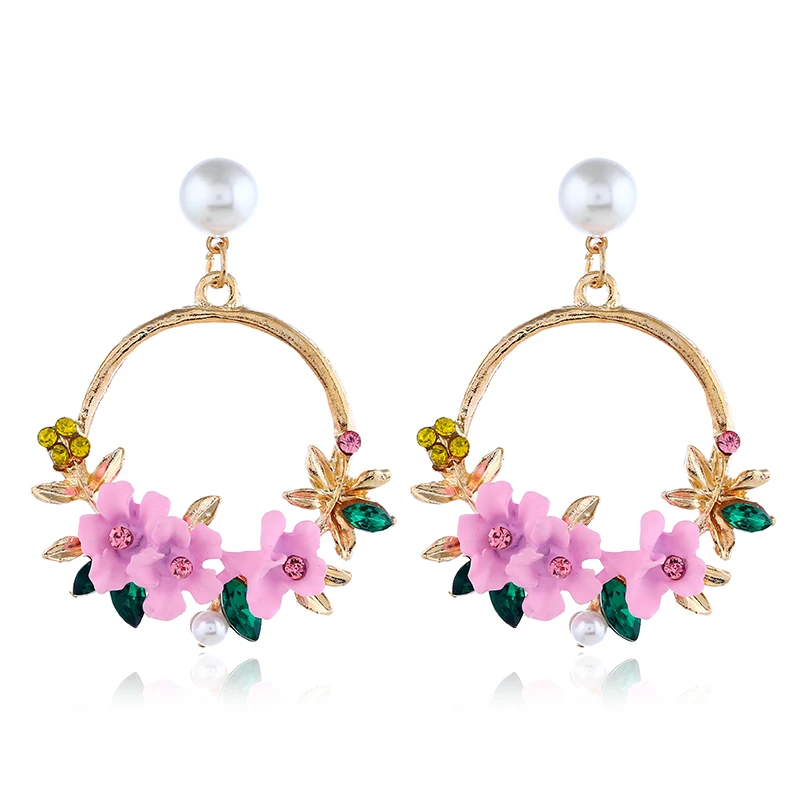 Flower Drop Earrings (3)