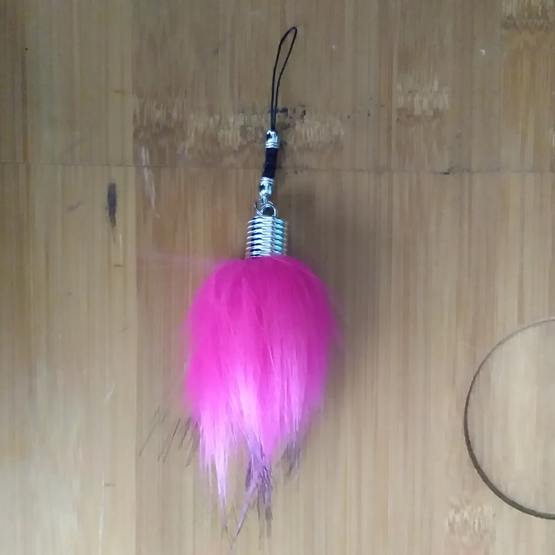 

Fake Raccoon Fur Mini Pompon Key Chains Small Pom Car Key Ring Tassel Pendant Personality Hang Keychains Phone Key Chain